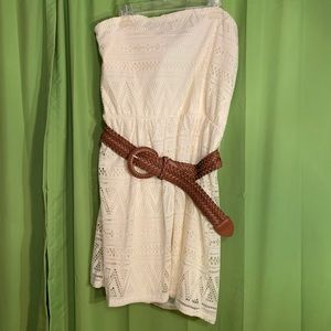 Strapless White Dress